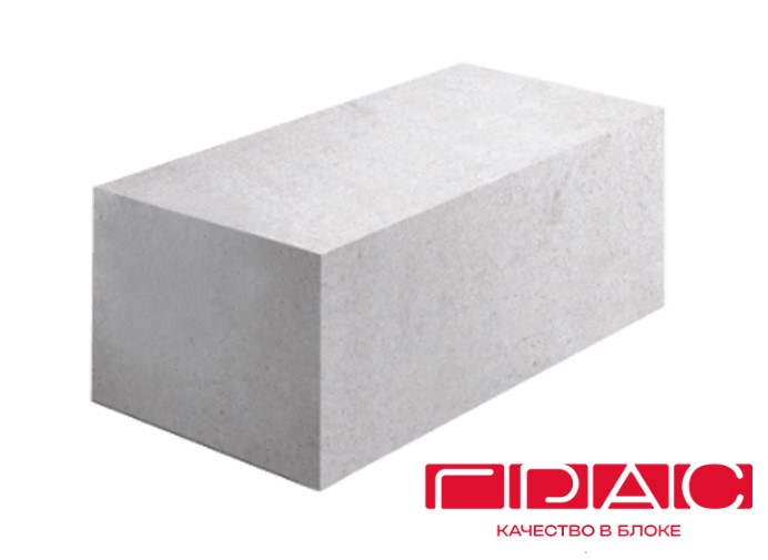 Газобетонный блок ДСК Грас D400 625x250x250