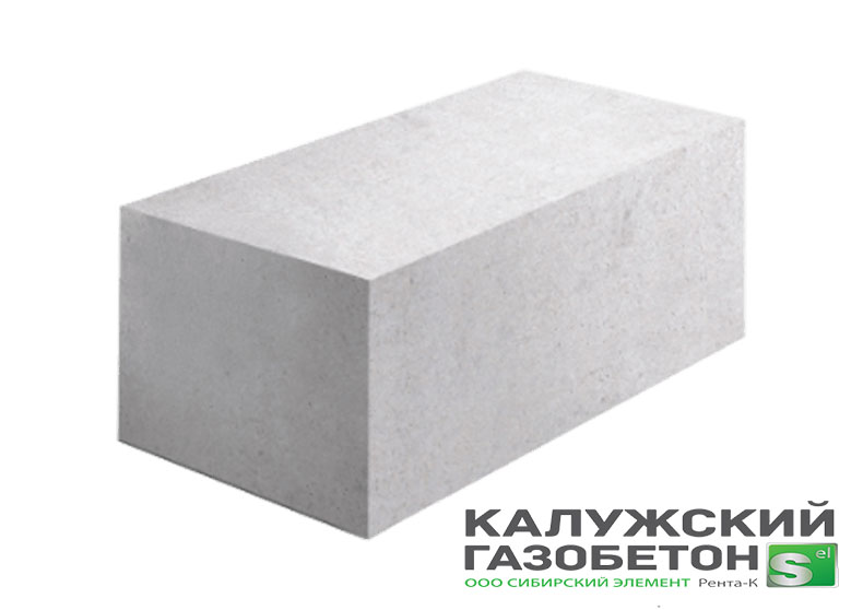 Газобетонный блок Калужский газоблок D500 625x450x250